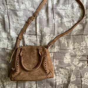 Francesca's NWOT Brown Faux Leather Crossbody Bag